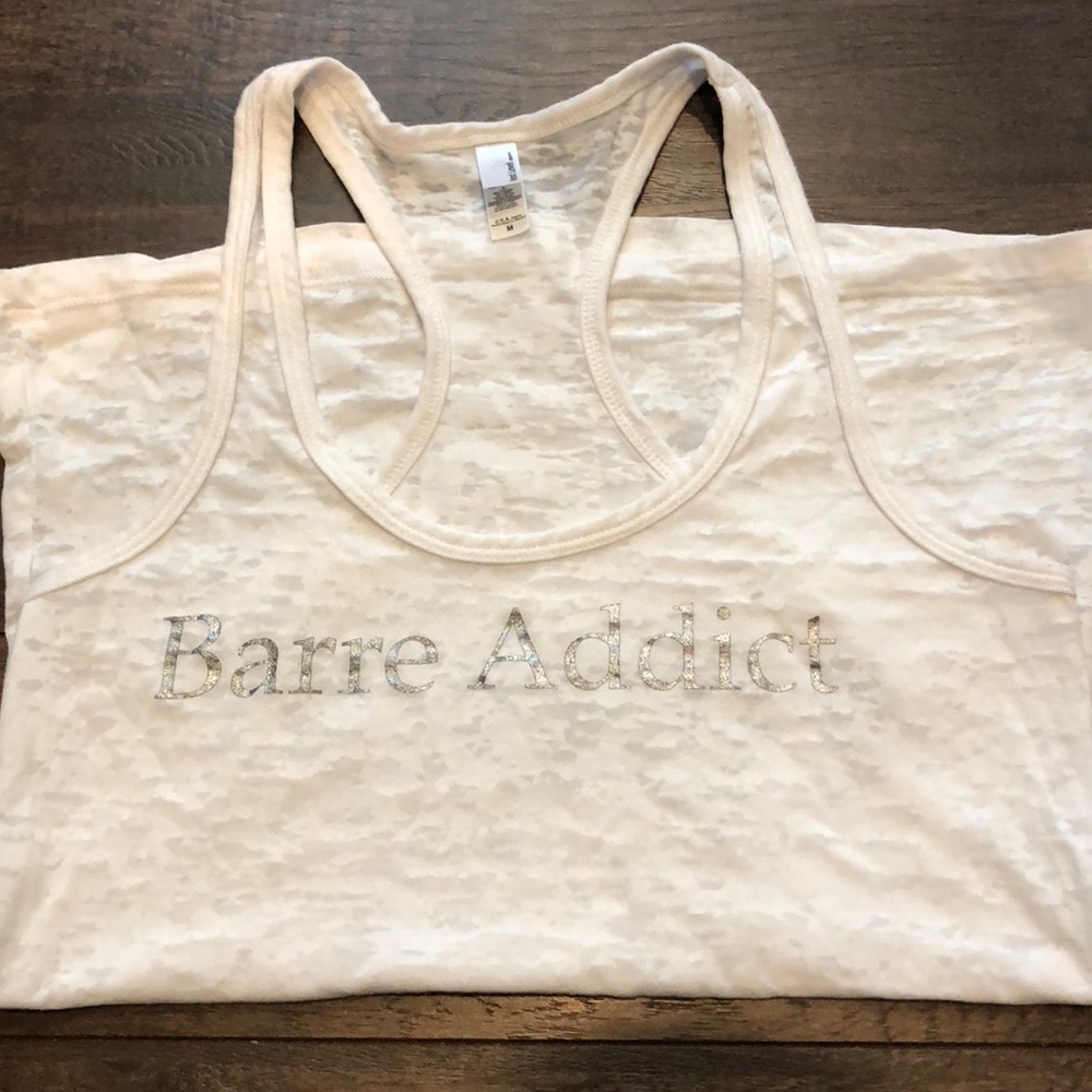 barre addict tank white Medium